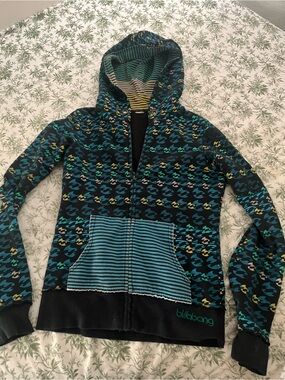 Billabong patterned zipup hoodie